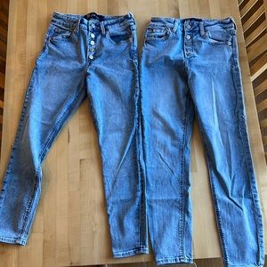 Gap denim button fly high rise universal leggings